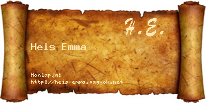 Heis Emma névjegykártya
